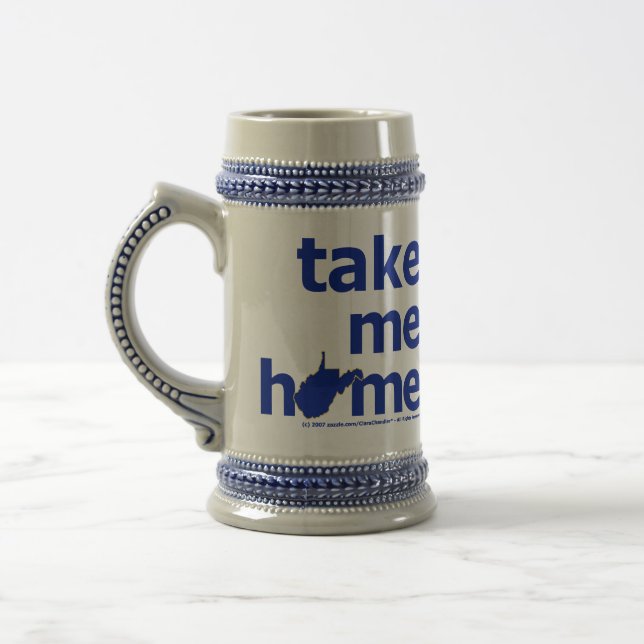 West Virginia Take Me Home Stein (Left)