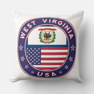 West Virginia Throw Pillow