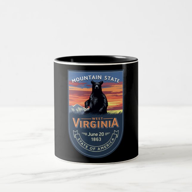 West Virginia Two-Tone Coffee Mug (Center)