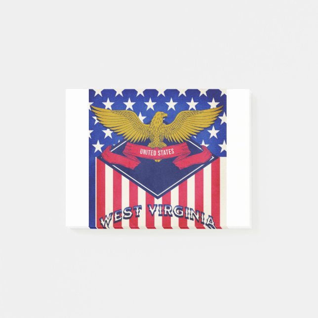 West Virginia USA Flag Post-it Notes (Front)