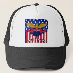 West Virginia USA Flag Trucker Hat