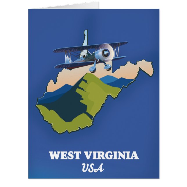 West Virginia USA map (Front)