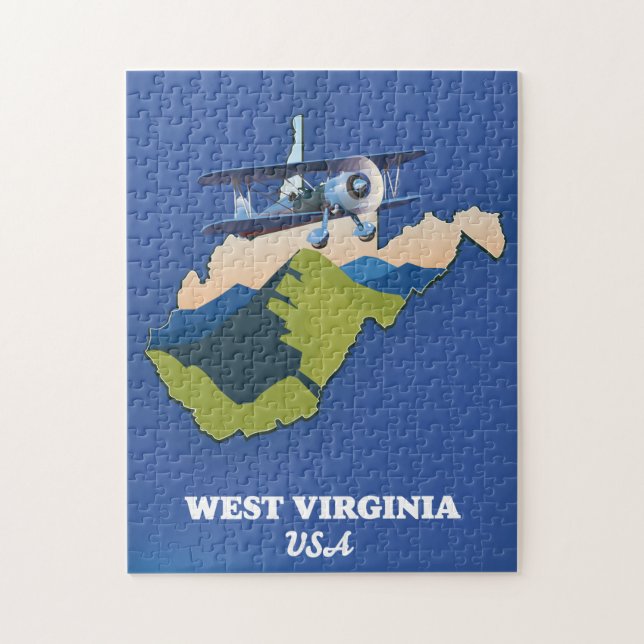 West Virginia USA map Jigsaw Puzzle (Vertical)