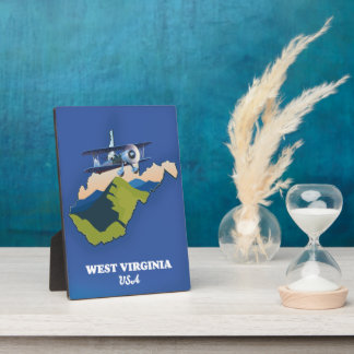 West Virginia USA map Plaque