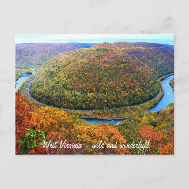 West Virginia Wild and Wonderful postcard (Front)