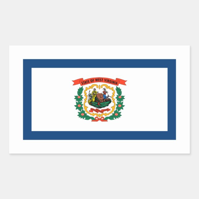 West Virginian Flag, Flag of West Virginia Sticker (Front)