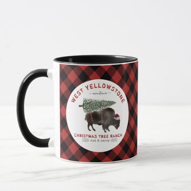 West Yellowstone Montana Christmas Tree Ranch Mug (Left)