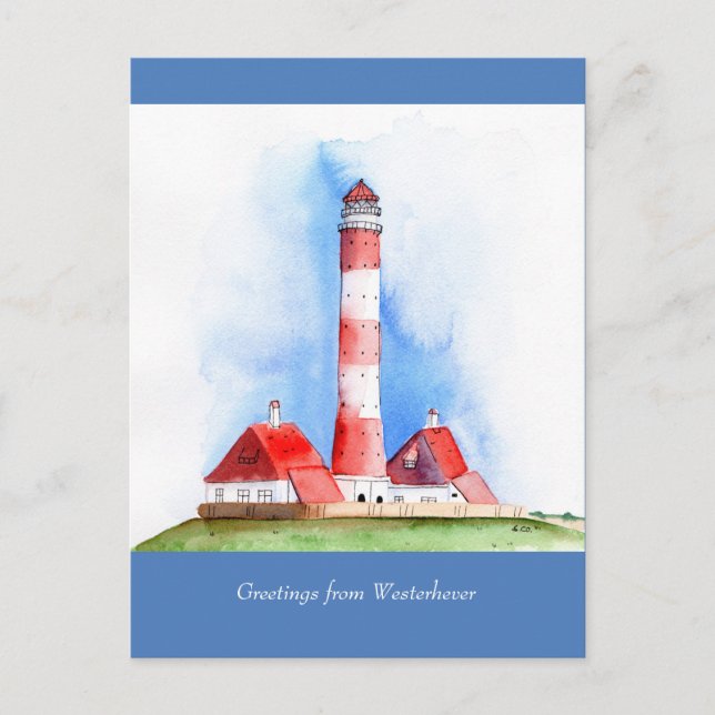 Westerhever customizable Greetings Postcard (Front)