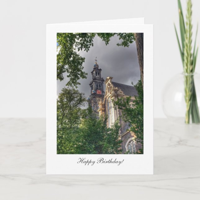 Westerkerk, Amsterdam Church - Happy Birthday Card (Front)
