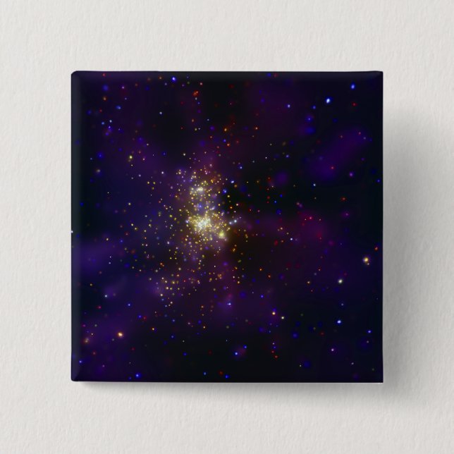 Westerlund 2, a young star cluster 2 inch square button (Front)