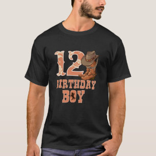 Western 12th Birthday Cowboy 12 Year Old Boy Rodeo T-Shirt
