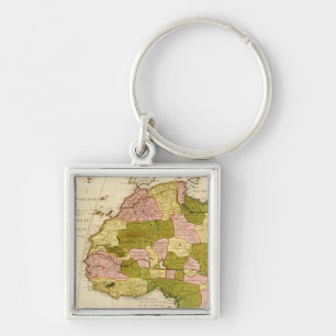 Western AfricaPanoramic MapWestern Africa 3 Keychain