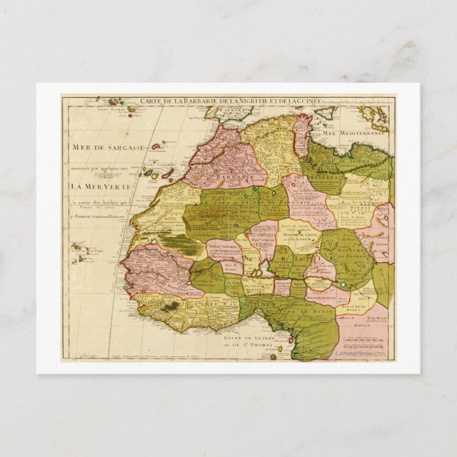 Western AfricaPanoramic MapWestern Africa 3 Postcard (Front)