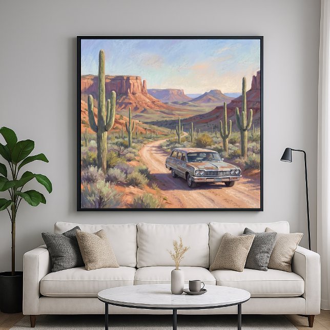 Western American Drive - Painterly Style Art Poster (Creator Uploaded)