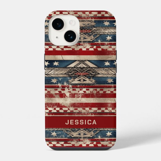 Western American Flag iPhone Case (Back)