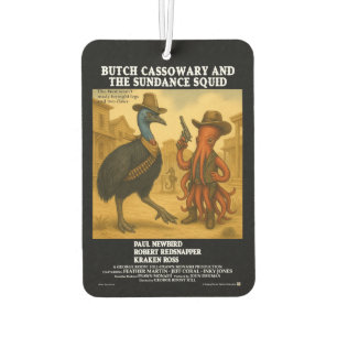 Western Animal Movie Poster Parody Air Freshener