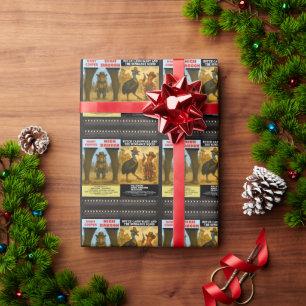 Western Animal Movie Poster Parody Wrapping Paper