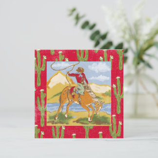 Western Anniversaire fête Cowboy Invitation Wild W