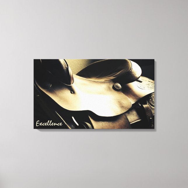 Western Art, Cowboy Saddle, Excellence Canvas Print (Front)