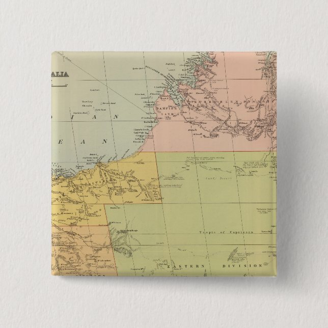 Western Australia 2 Inch Square Button (Front)