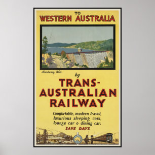 Western Australia by Trans-Australian Railway Poster