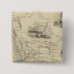 Western Australia, Swan River 2 Inch Square Button