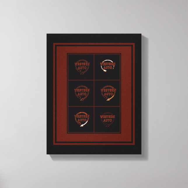 Western Auto Building Sign, Kansas City, Missouri Canvas Print (Front)