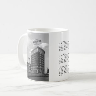 Western Auto Half Round Building 2019 Calendar Mug