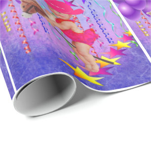 Western Baby Cowgirl On Stick Horse Gift Wrap