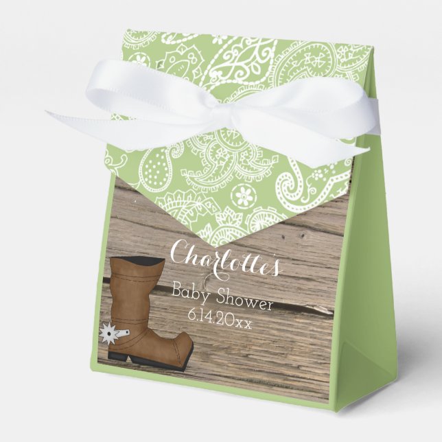 Western Baby Shower Favor Box (Front Side)