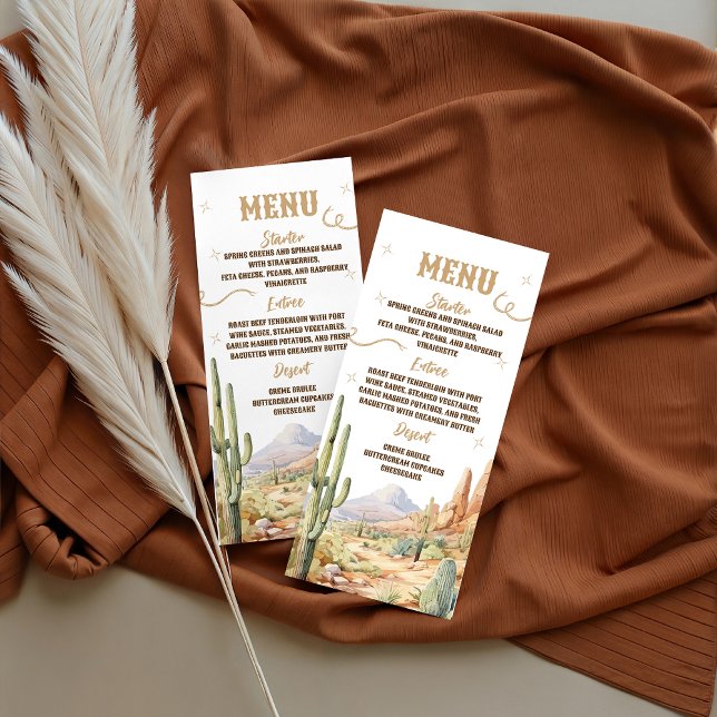 Western Baby Shower Menu Card (Creator Uploaded)