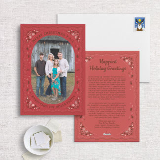 Western Bandana Border Christmas Photo Card