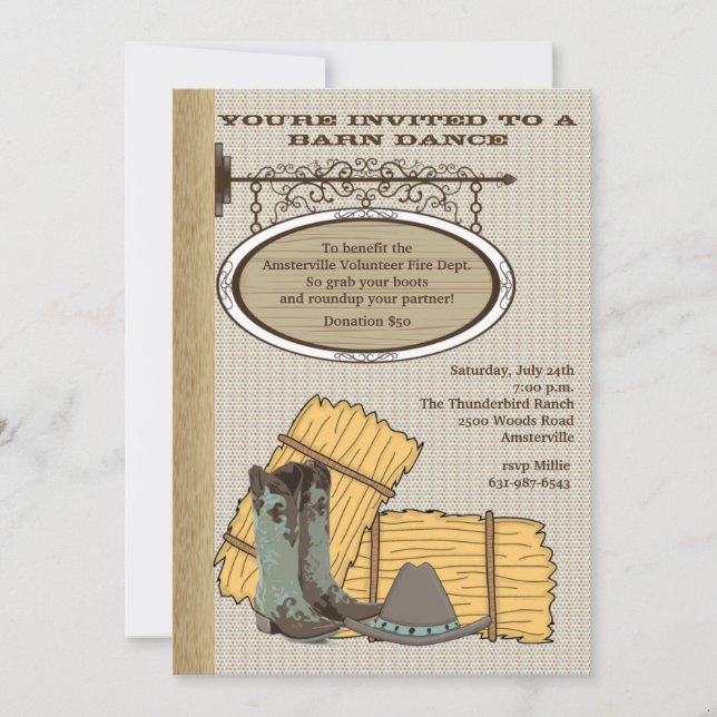 Western Barn Invitation (Front)