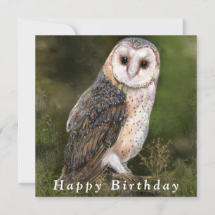 Western Barn Owl Bonne carte d'anniversaire