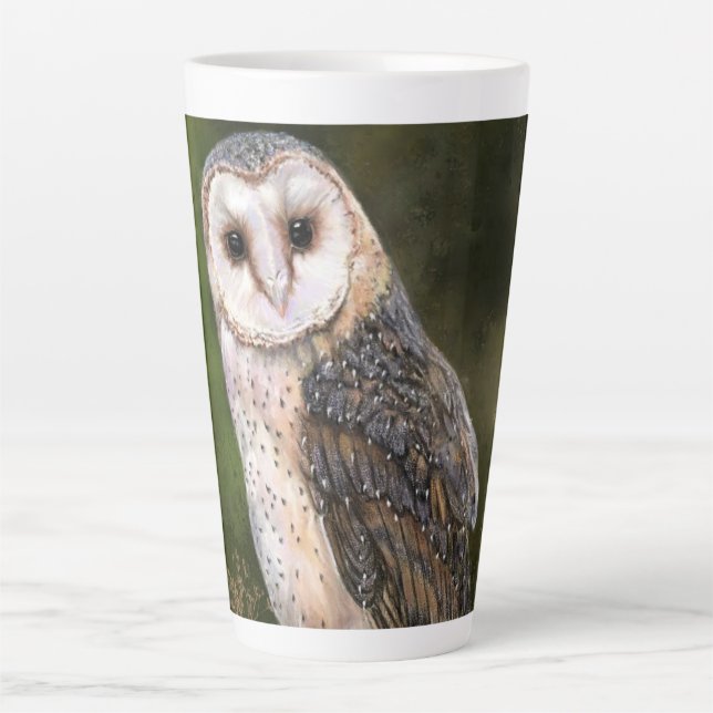 Western Barn Owl Latte Mug (Front)