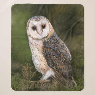 Western Barn Owl Sherpa Blanket