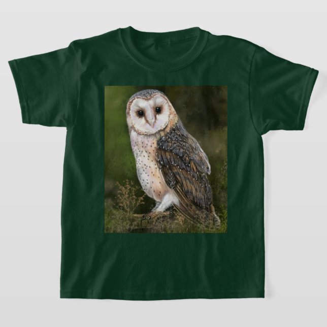Western Barn Owl T-Shirt (Laydown)