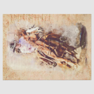 Western Barrel Racing Cowgirl Tissue Paper