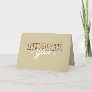Western Beige Dirty Thirty 30th Birthday Party Thank You Card