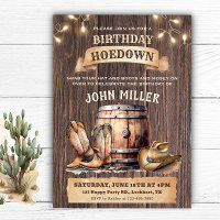Western Birthday Hoedown Cowboy Country Boots