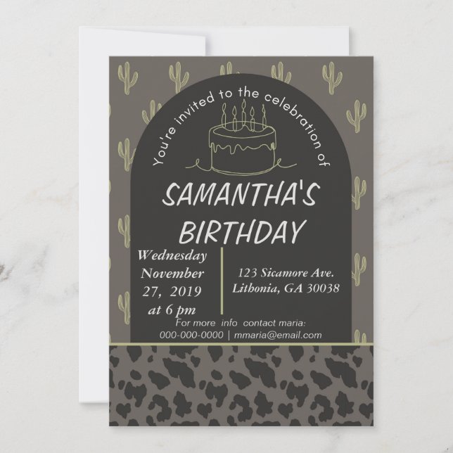 Western Birthday Invitation  (Front)