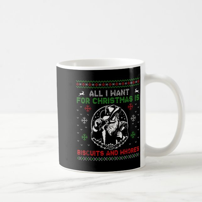 Western Biscuits And S Christmas Quote  Coffee Mug (Right)