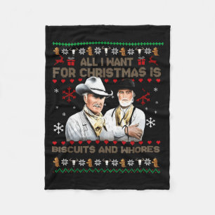 Western Biscuits And S Christmas Quote  Fleece Blanket