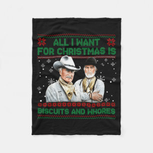 Western Biscuits And S Christmas Quote  Fleece Blanket