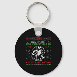 Western Biscuits And S Christmas Quote Keychain