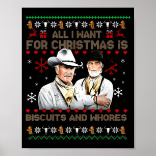 Western Biscuits And S Christmas Quote Poster