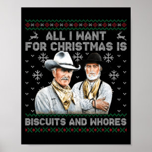 Western Biscuits And S Christmas Quote Poster