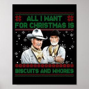 Western Biscuits And S Christmas Quote Poster