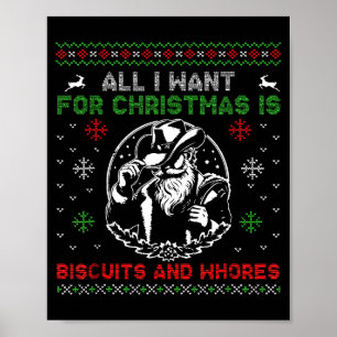 Western Biscuits And S Christmas Quote Poster