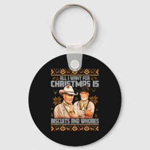Western Biscuits And S Christmas Ugly Keychain